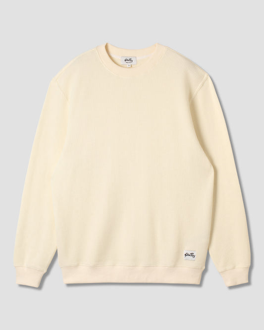 Waffle Long Sleeve Crew (Natural)