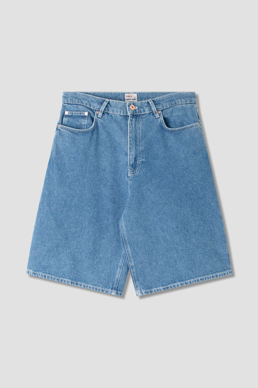 Wide 5 Short (Mid Stone Denim)