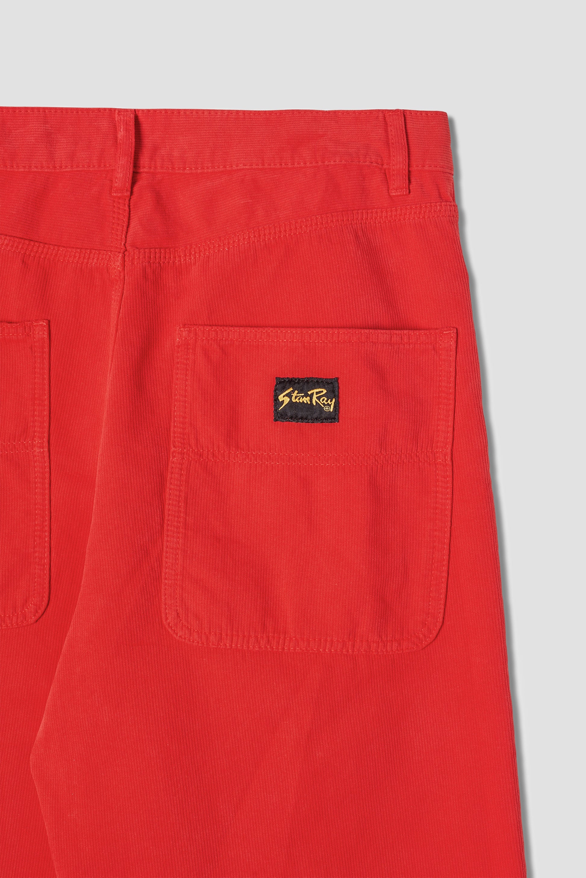 Stan Ray logo on back pocket of Wide 5 Jean Aged Red