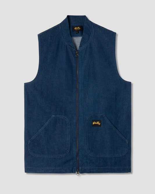 Work Vest (Indigo Denim 12Oz)