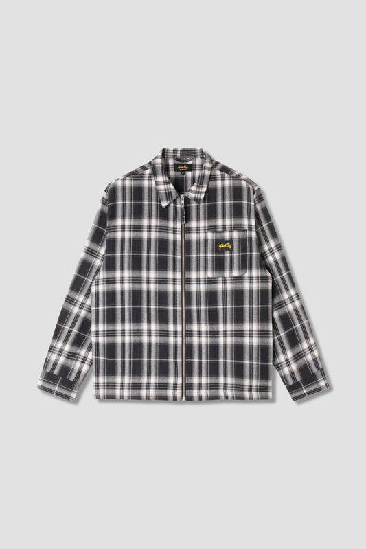 Zip Shirt (Black Plaid)