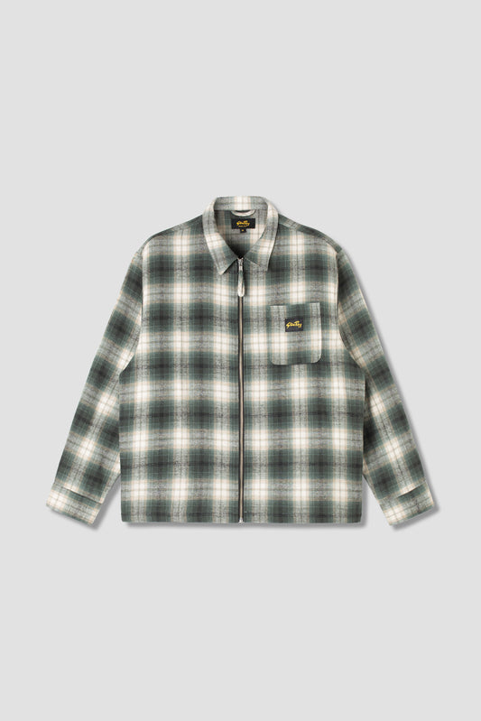 Zip Shirt (Green Plaid)