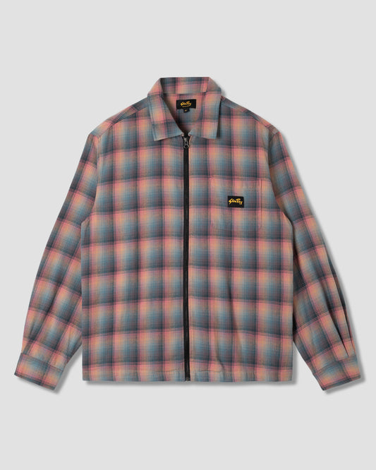 Zip Shirt (Pink/Teal Plaid)