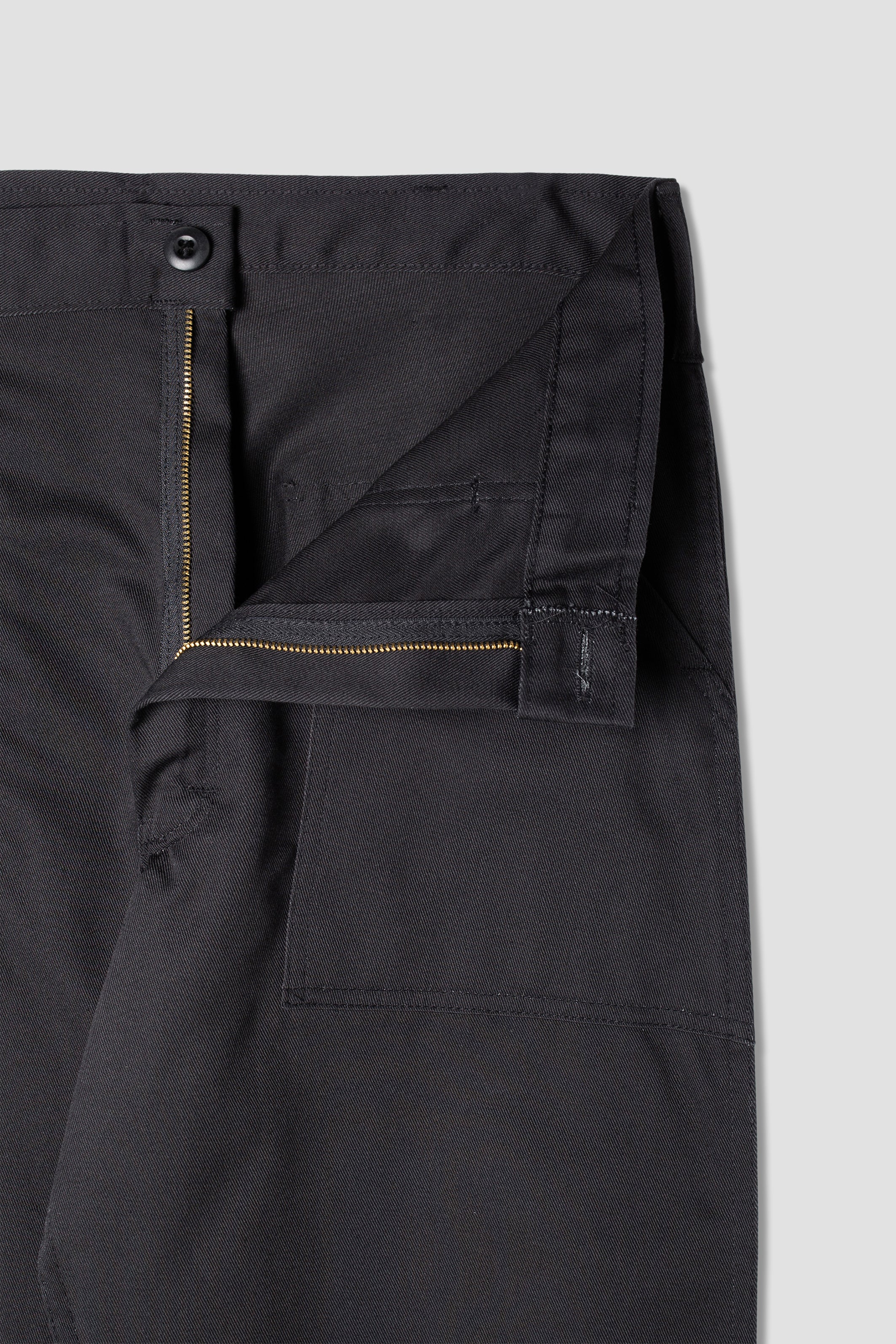 50s-60s black cotton twill Trousers - スラックス